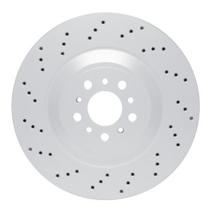 BMW M2 Brake Rotor (1) - Rear - R1 Concepts - GeoSPEC Drilled - `21-`25